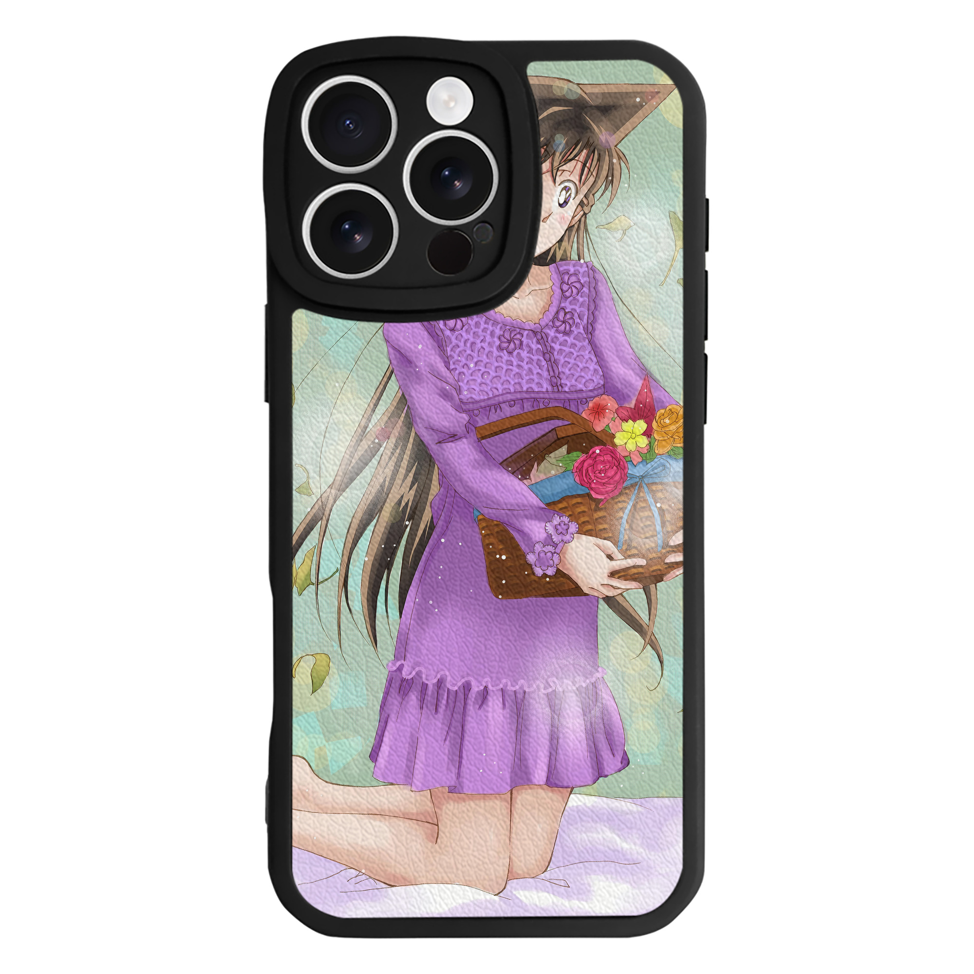 （画像用） 名探偵コナン Detective Conan 【iPhone 16シリーズ対応】シリコンスマホケース（レザー調） 材質：シリコン